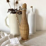 Rattan and scoubidou bottle