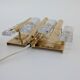 Pair of Hans-Agne Jakobsson wall lights in brass and pressed glass