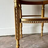 Chaise Napoléon III en bois doré et coton fleuri, XIXème siècle