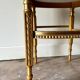 Chaise Napoléon III en bois doré et coton fleuri, XIXème siècle