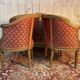 Salon corbeille en bois doré de style Louis XVi