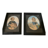 Pair of old lithographs