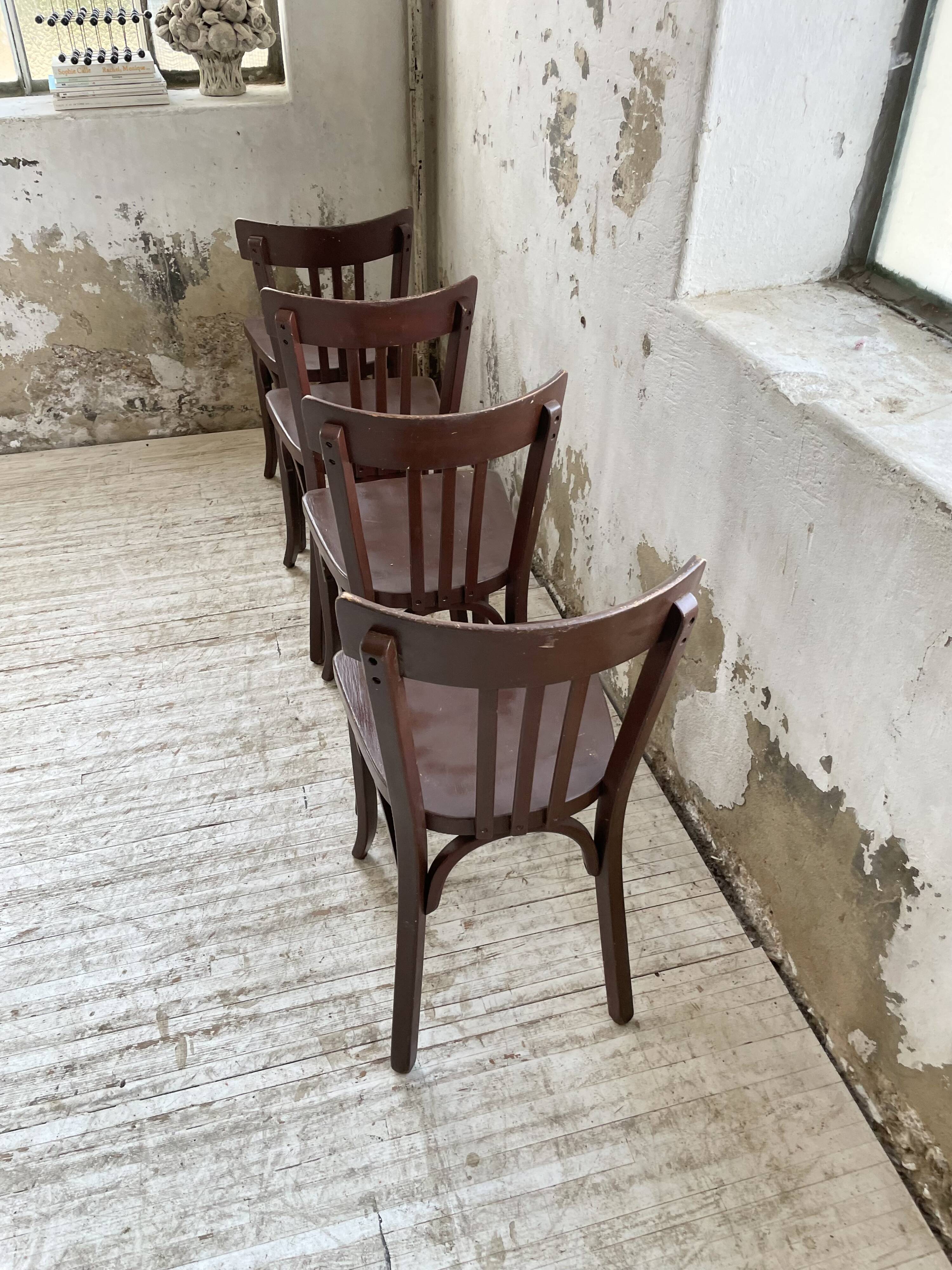 Set of 4 Baumann bistro chairs