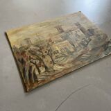 Old painting on cardboard