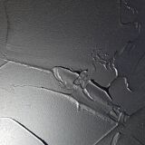 Tableau peinture abstraite minimaliste monochrome noir