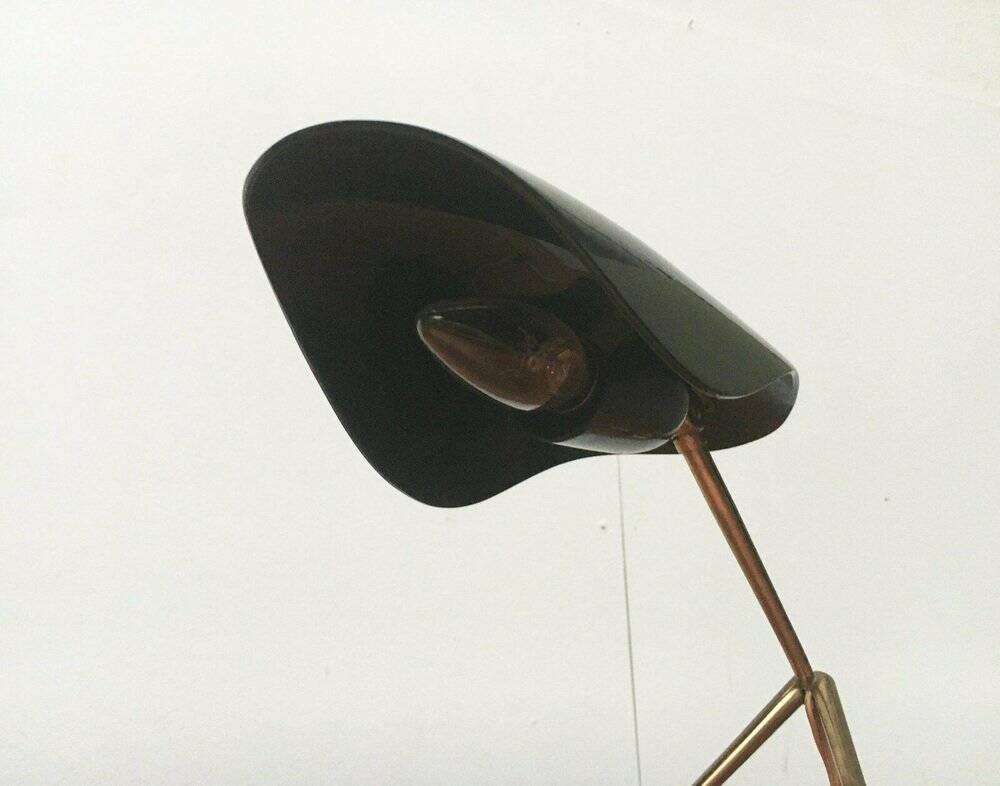 Mid-Century German Acryl and Brass Tripod Table Lamp from Cosack, 1960s, Set of 2