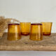 6 amber glasses Sierra vintage