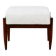 Edmund Homa stool, cream ivory white boucle seat - 2 pieces available