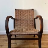 Bauhaus armchair in rope and wood