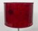 Lampe sur pieds ancienne rouge en laiton nickelé socle plomb