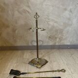 Bronze fireplace set