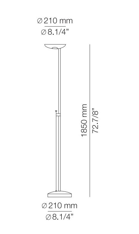 Estiluz Icon Gold halogen floor lamp