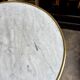 Bistro table in marble and green cast iron ⌀ 50.5 cm