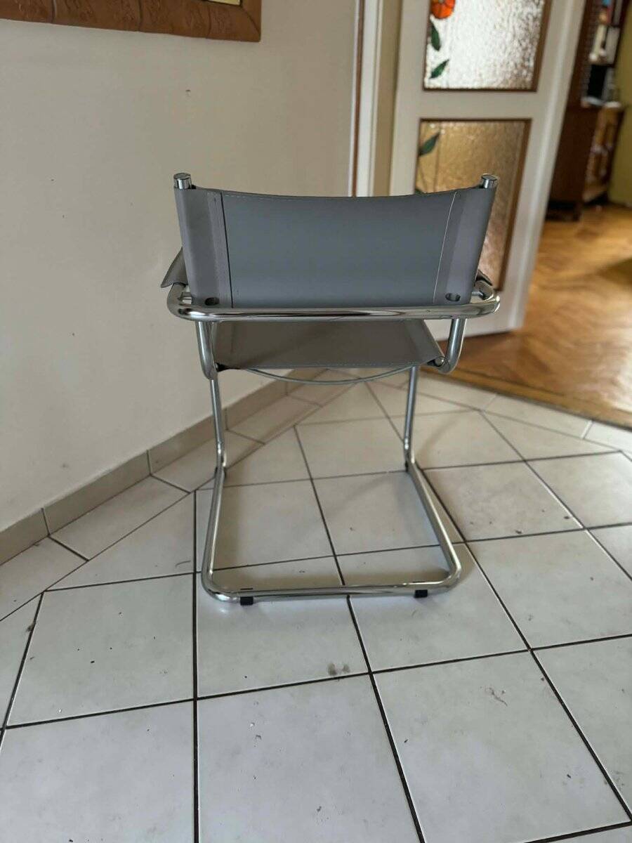 Mid-Century Grey Tubular Chair, 1960s