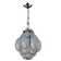 Venetian Lantern Chandelier Murano Glass Blown Caged, 1970s