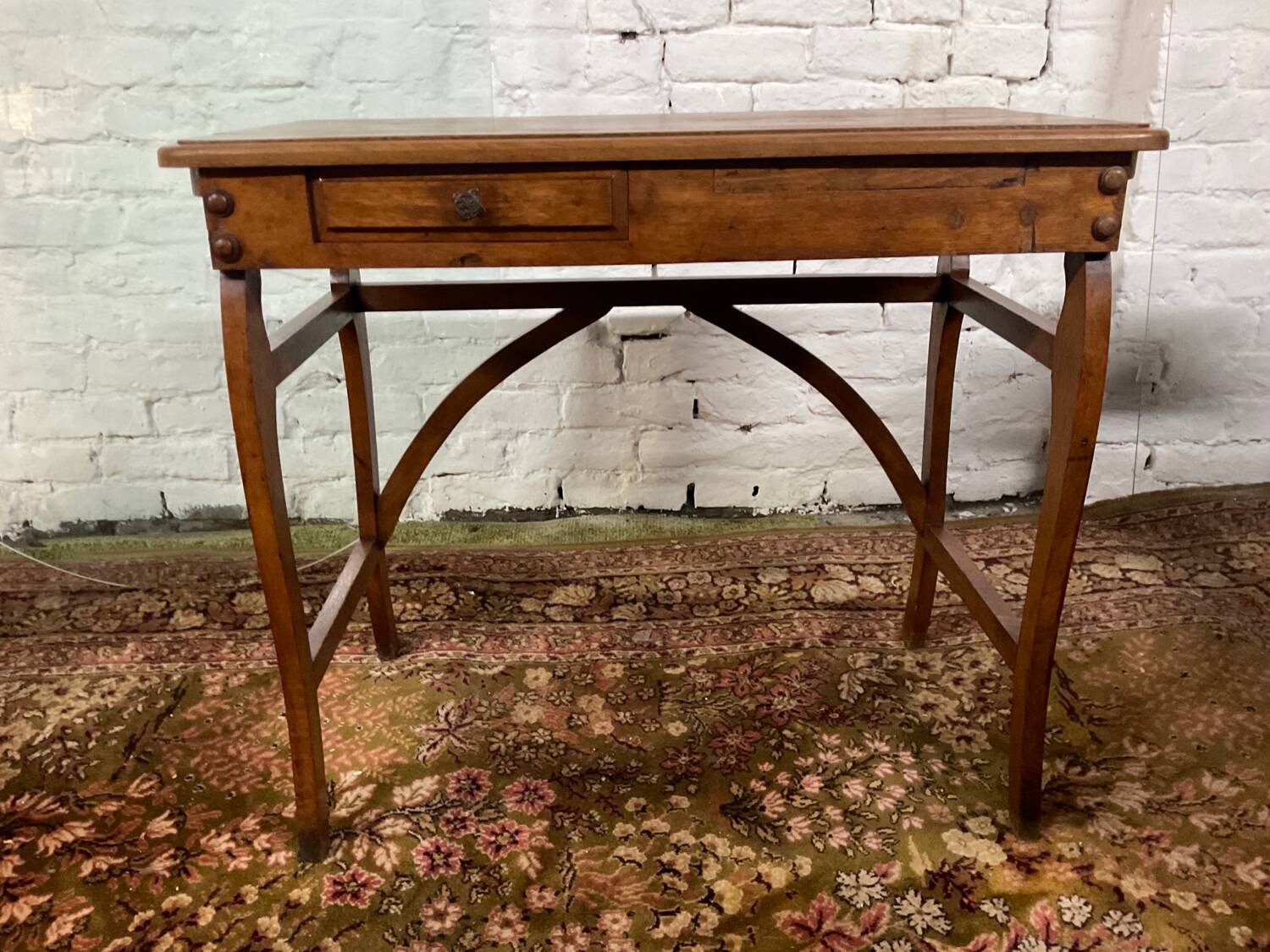 Old small solid wood desk