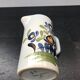 Former pitcher quimper gf ceramics white decor painted flowers - anse vintage