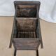 Bedside table - wrought iron and teak side table