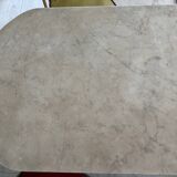 Antique marble and cast iron bistro table – Large format 139 x 60 cm