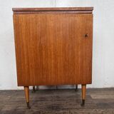 Meuble bar vintage en teck 1960