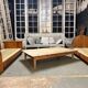 Table basse de ferme rustique brutaliste