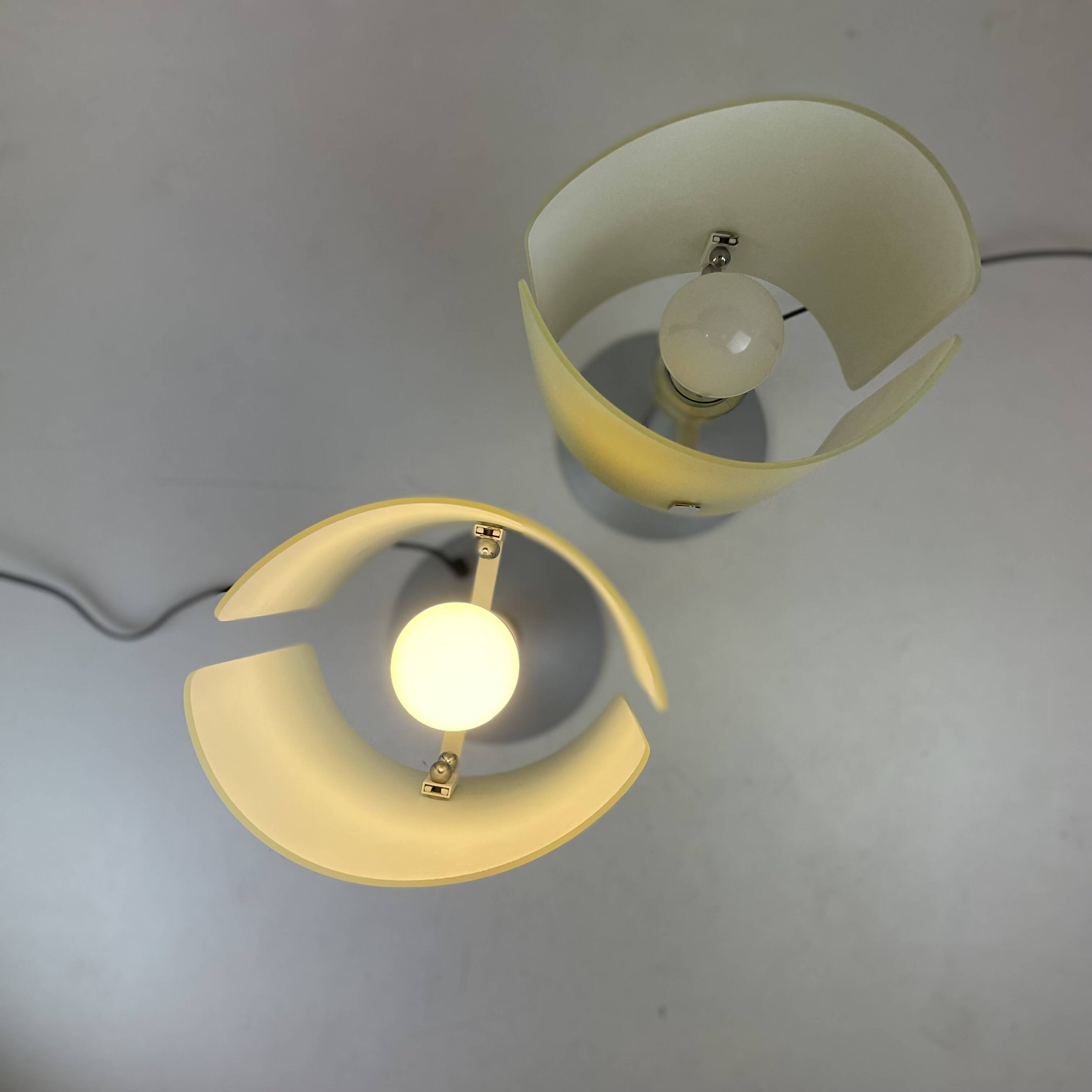 Pair of Italian Opaline Table Lamps, 1990s