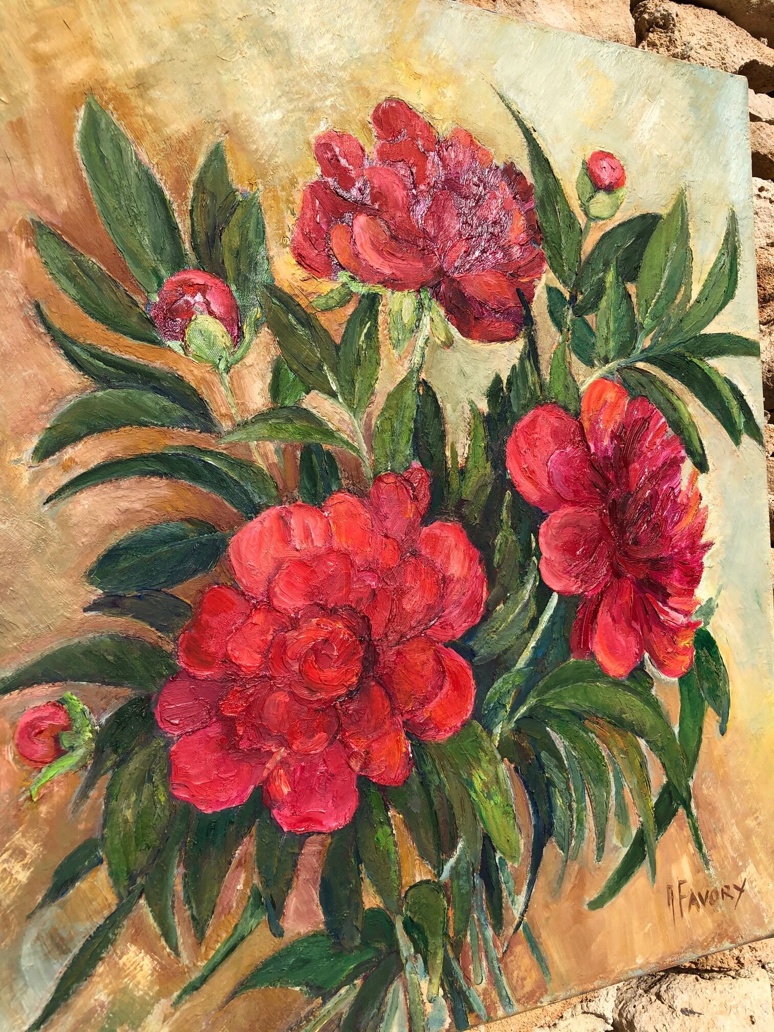 Toile bouquet de fleurs