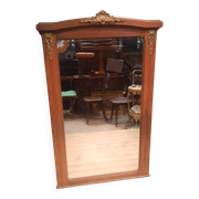 Mirroir biseauté, cadre en bois