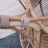 Pair of rattan armchairs