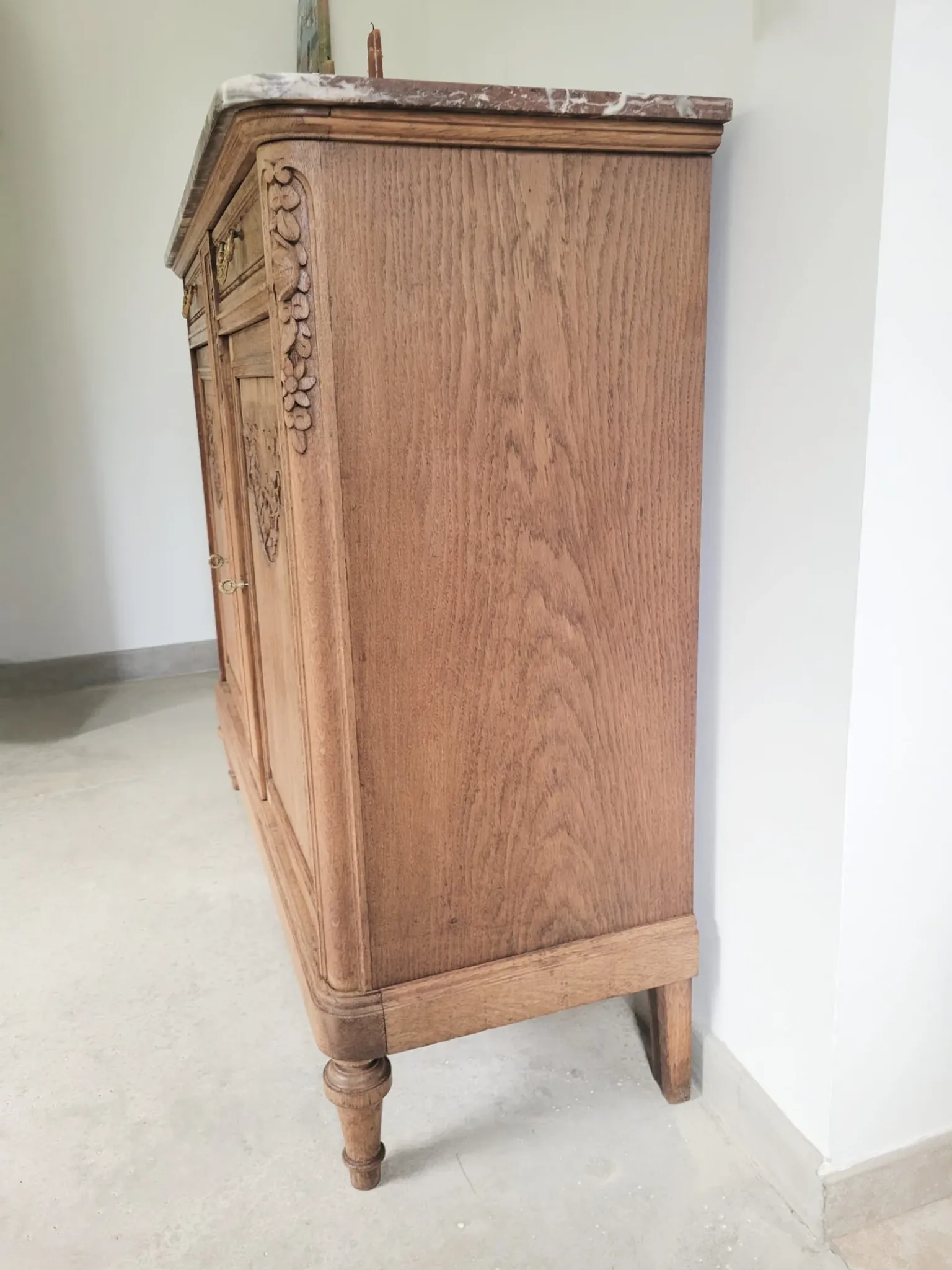 Buffet very storage furniture French style Louis XVI marble top