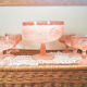 Pink Dessert Service Old Pink Glass Ice cream cups Pink Dish Cup