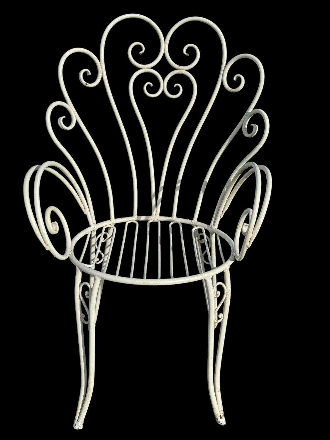 1960s wrought iron armchairs from France