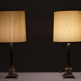 Paire de lampes de table Colum classiques, années 1960, France