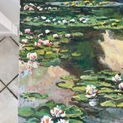 Oil painting on canvas water lilies nymlies signed chazap years 40-50