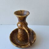 Vintage ceramic candlestick signed Accolay