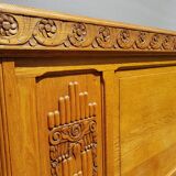 Bed 140cm Art Deco oak