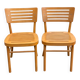 2 Scandinavian bistro chairs from Ikea, Balser, made of curved solid wood, 1999.
