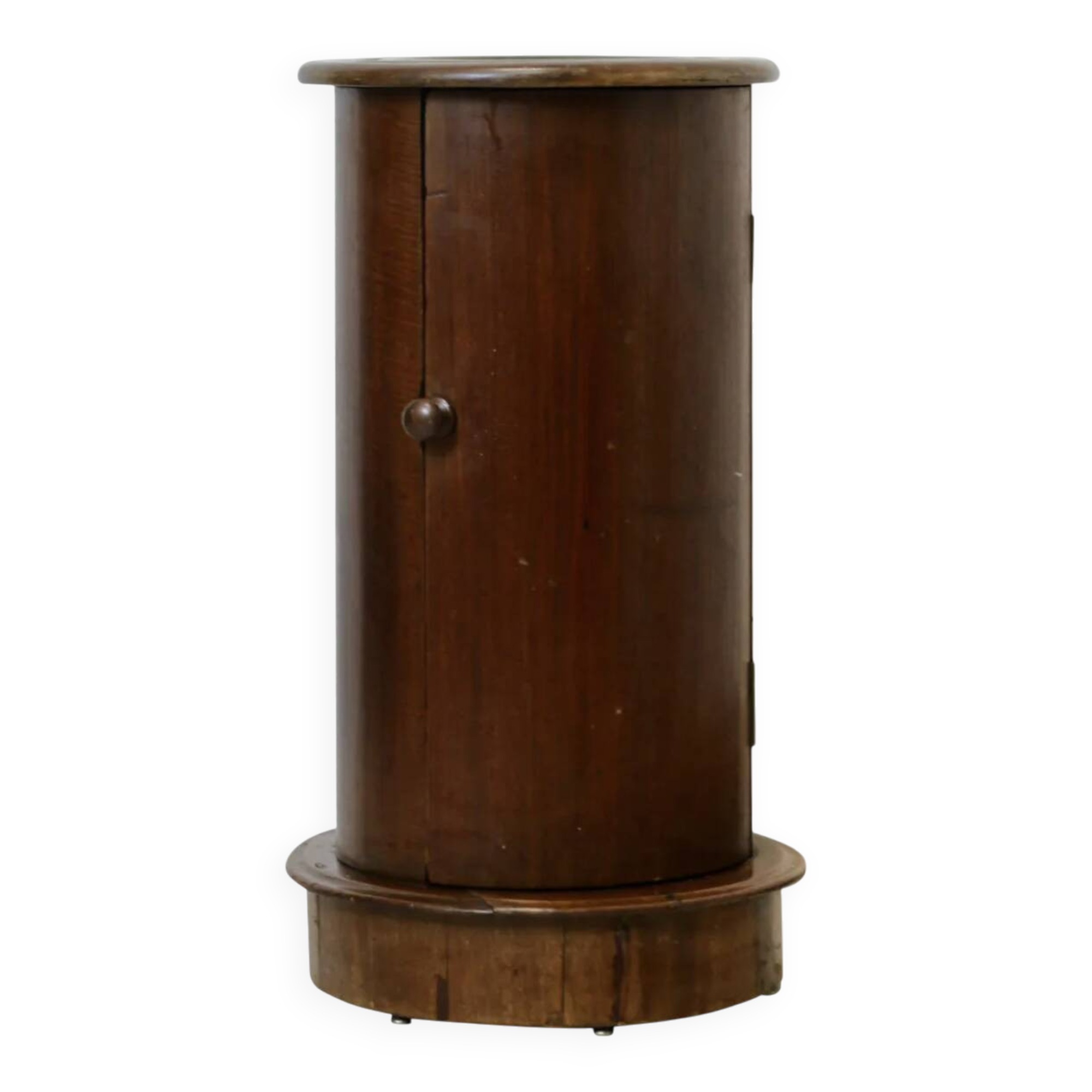 Mahogany bedside table with marble top