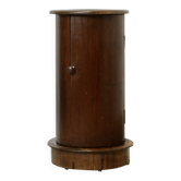 Colonne table de chevet en acajou avec dessus marbre