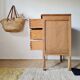 Petite commode 3 tiroirs bois brut- finition bois brut - 81 cm