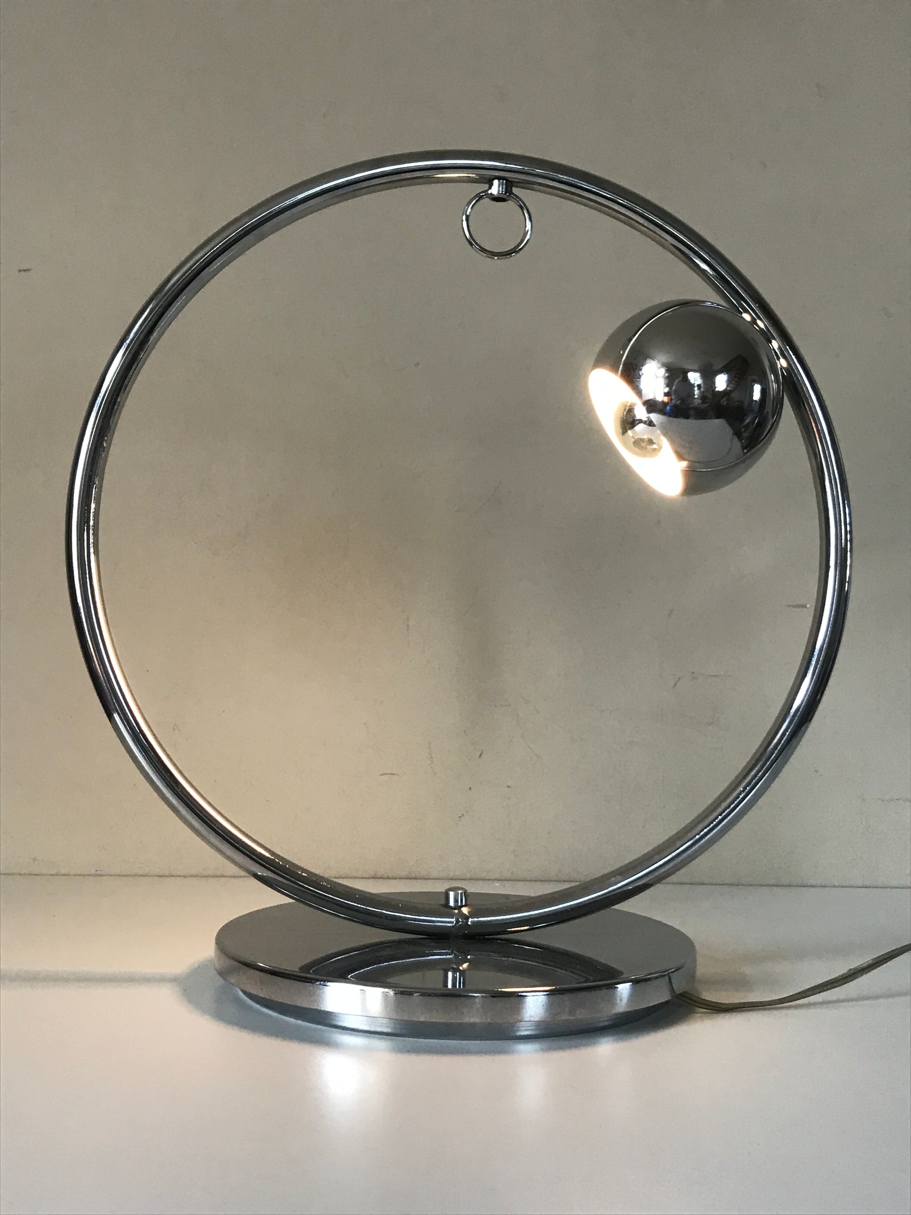 Vintage chrome eye ball lamp 70s
