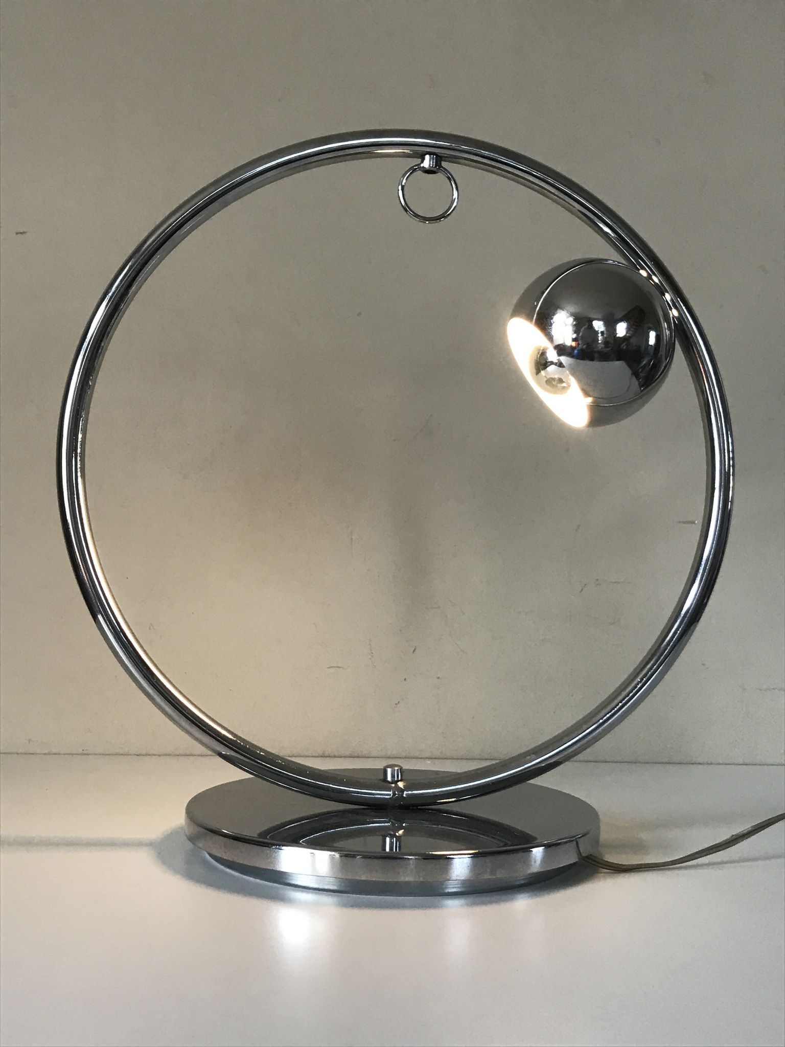 Vintage chrome eye ball lamp 70s