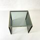 Vintage smoked glass and brass side table, Italy, 1970s