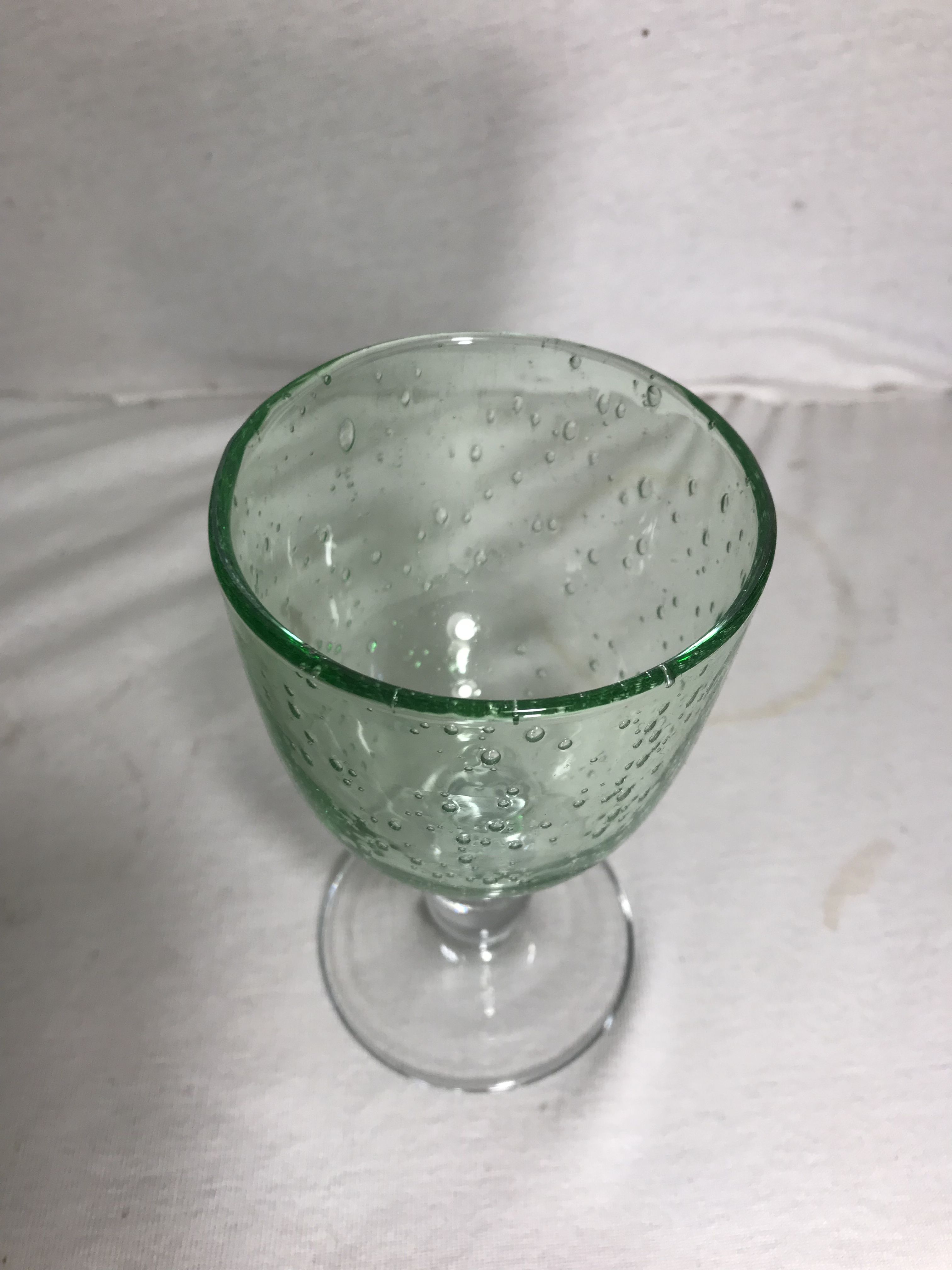 Series of 6 old glass 1970