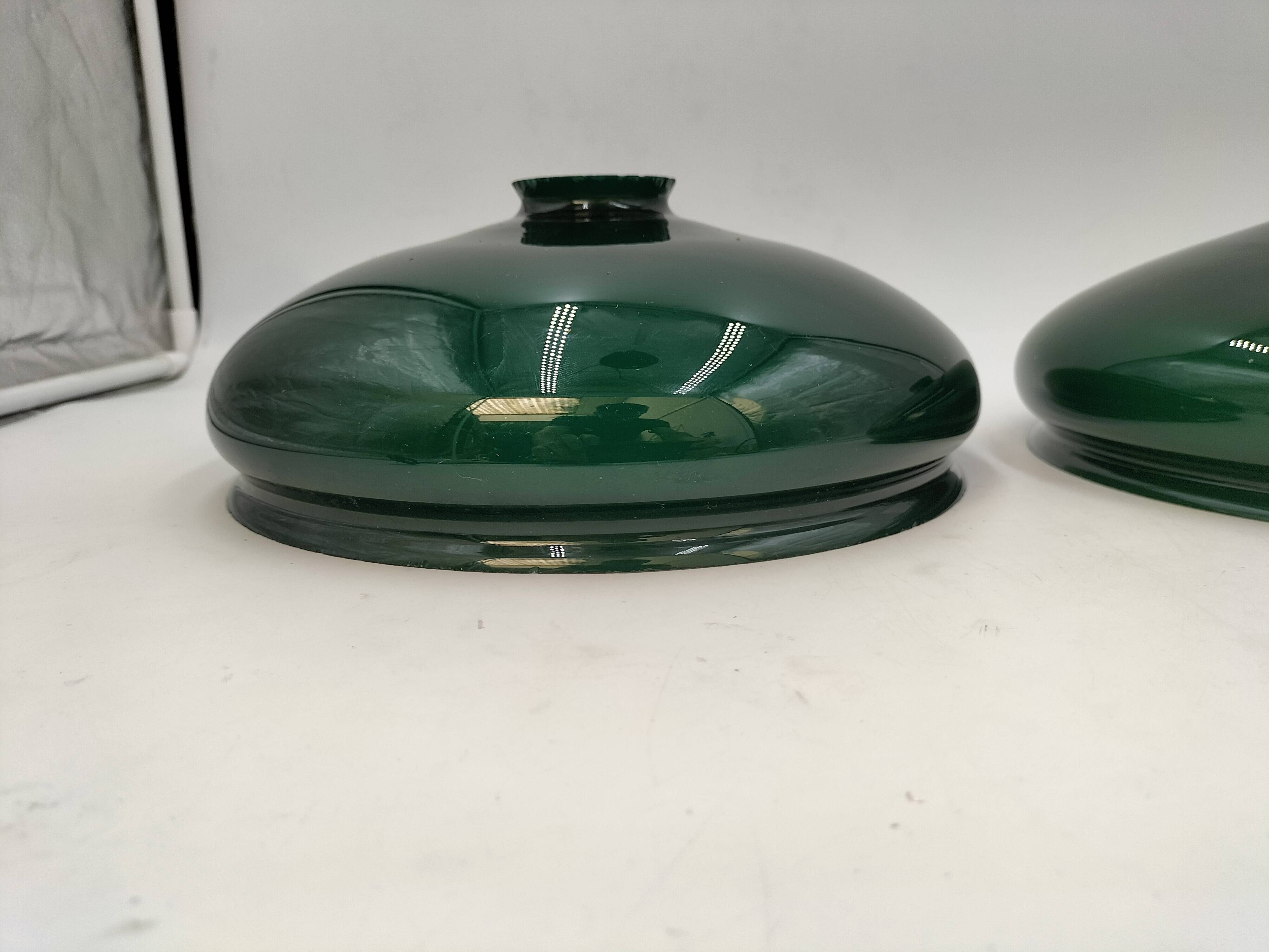 Green opaline pendant lights