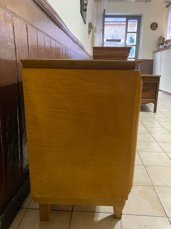 Chevet art déco années 50 miroir incrusté