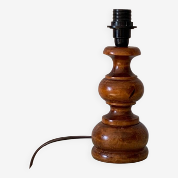 Pied de lampe vintage en bois