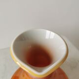 Vintage Murano Cased Glass Vase: Retro Orange Ceramic, 70s Yugoslavia