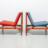Set of 2 lounge chairs by Kai Lyngfeld Larsen in teak Denmark 1960