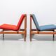 Set of 2 lounge chairs by Kai Lyngfeld Larsen in teak Denmark 1960